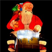 Eğlence Parkı İçin Noel Etkinliği Sergisi Fener Gösterisi